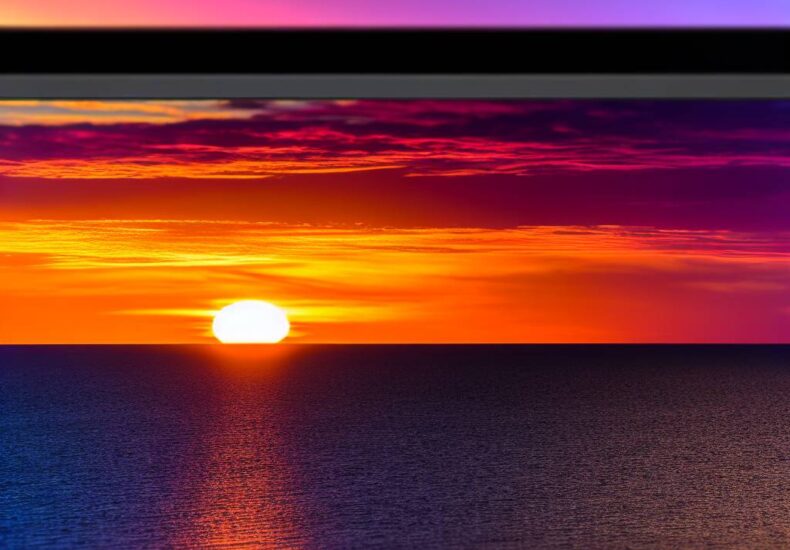 Golden sunset over the Gulf Coast waters in Florida