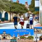 Historic Spanish colonial architecture in St. Augustine, Florida